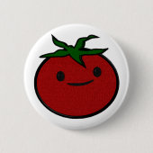 Schattigee tomatenborduurprint ronde button 5,7 cm (Voorkant)
