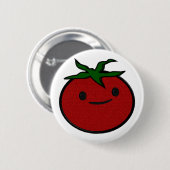 Schattigee tomatenborduurprint ronde button 5,7 cm (Voorkant /achterkant)