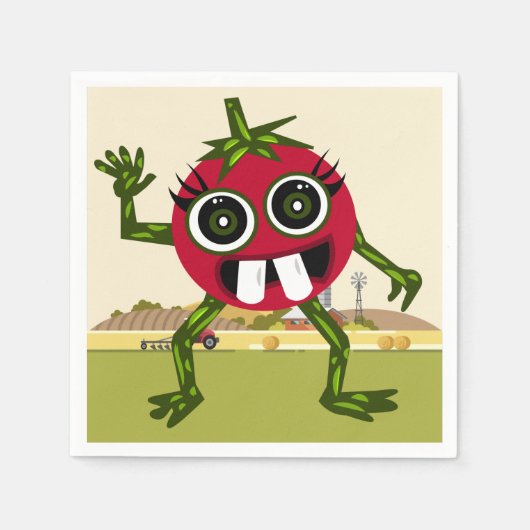 Schattigee tomatenservetten servetten (Voorkant)