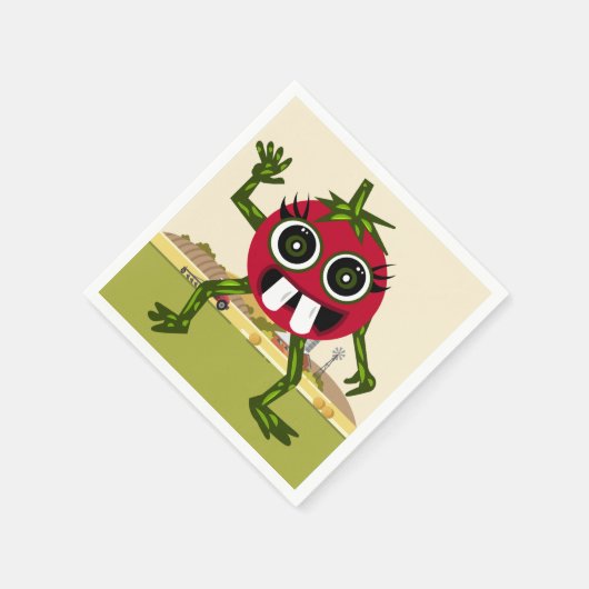 Schattigee tomatenservetten servetten (Hoek)