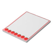 Schattigee tomatentekening Custom Notitieblok (Linkerzijde)