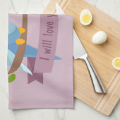 Schattigee Tortelduifjes keukenhanddoek (Quarter Fold)