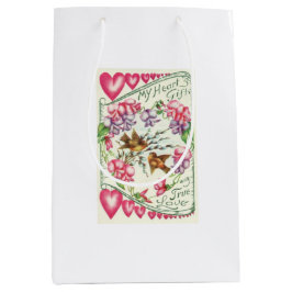Schattigee Tortelduifjes Valentijnsdag Gift Bag Medium Cadeauzakje