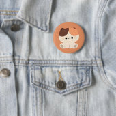 Schattigee Tortie Cat Ronde Button 5,7 Cm (In situ)