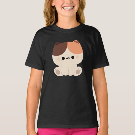 Schattigee Tortie Cat T-shirt (Voorkant)