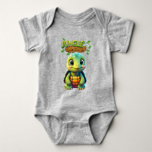 Schattigee Tortoise Baby Turtle Woodland Wildlife Romper