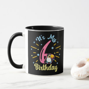 Schattigee Toucan 6e verjaardag 6 jaar oude geboor Mok
