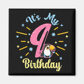 Schattigee Toucan 9e Verjaardag 89 Jaar Oud Geboor Magneet (Voorkant)