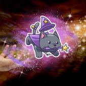 Schattigee Tovenaar Heks Cat Sticker