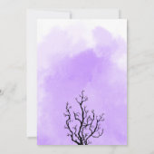 Schattigee Tovenaar Paarse Sinaasappel Halloween V Kaart (Achterkant)