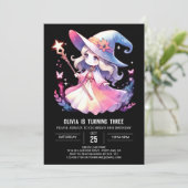 Schattigee tovenaar verjaardag kaart (Staand voorkant)