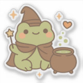 Schattigee tovenaarskikker met toverdrank sticker (Voorkant)