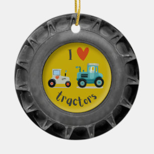 Schattigee tractor band peuter kind foto Ornament