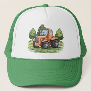 Schattigee Tractor Boerderij Waterverf Kinder Groe Trucker Pet