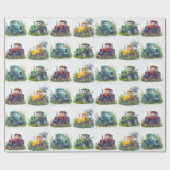 Schattigee Tractor Gift Wrap Cadeaupapier (Vlak)
