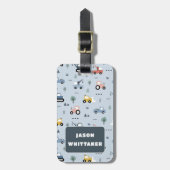 Schattigee tractoren Patroon Bagagelabel voor jong (Voorkant verticaal)