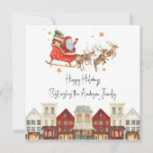 Schattigee Traditionele Familie Kerstmis Feestdagenkaart (Voorkant)