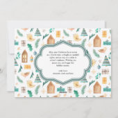 Schattigee traditionele Noordse boog foto kerst Feestdagenkaart (Achterkant)