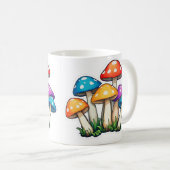 Schattigee Transparante Paddestoel Illustratie Koffiemok (Voorkant rechts)