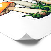 Schattigee Transparante Paddestoel Illustratie Poster (Hoek)