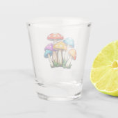 Schattigee Transparante Paddestoel Illustratie Shot Glas (Achterkant)