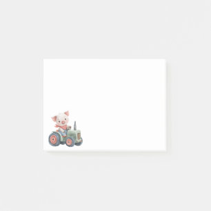 Schattigee trekker voor Boerderijen van varkens Post-it® Notes