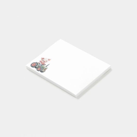 Schattigee trekker voor Boerderijen van varkens Post-it® Notes (Schuin)