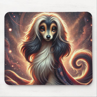 Schattigee trendy Afghaanse hond | Anime Mousepad Muismat