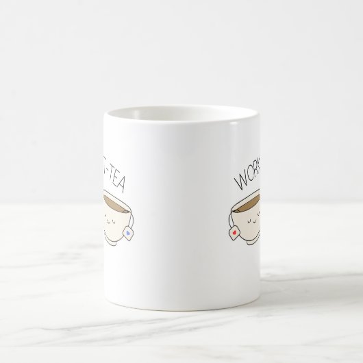 Schattigee trendy Funny Work Best-Tea Coffee Mok (Center)