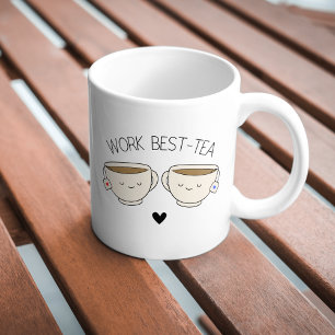 Schattigee trendy Funny Work Best-Tea Coffee Mok