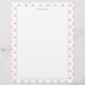 Schattigee trendy gepersonaliseerde kersen briefhoofd (Voorkant)