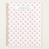 Schattigee trendy gepersonaliseerde kersen planner (Voorkant)