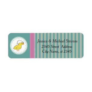 Schattigee trendy girly grappige cartoon kip etiket