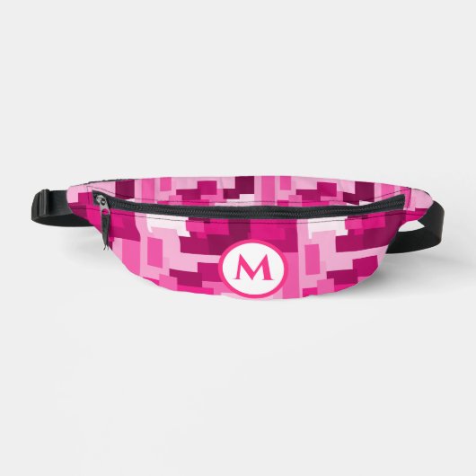 Schattigee Trendy Hot Pink Digitale Camo Patroon M Heuptasje (Voorkant)
