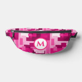 Schattigee Trendy Hot Pink Digitale Camo Patroon M Heuptasje (Liggend)