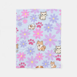 Schattigee trendy huisdieren en Dasies Fleece Deken