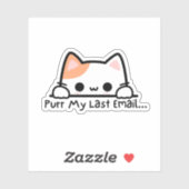 Schattigee trendy kat Spint mijn laatste e-mail St Sticker (Vel)