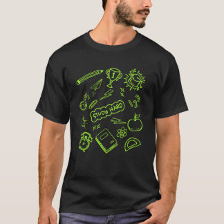Schattigee Trendy Minimal Line Art Teacher T-shirt