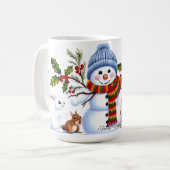Schattigee trendy moderne grappige kerst koffiemok (Voorkant links)