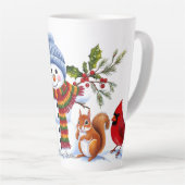 Schattigee trendy moderne grappige kerst latte mok (Rechterhoek)