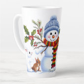 Schattigee trendy moderne grappige kerst latte mok (Linkerhoek)