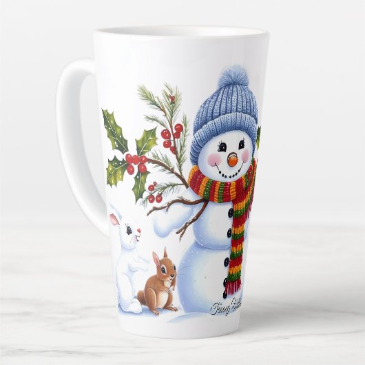 Schattigee trendy moderne grappige kerst latte mok (Linkerhoek)