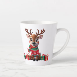 Schattigee trendy moderne grappige kerst latte mok