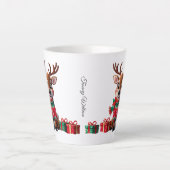 Schattigee trendy moderne grappige kerst latte mok (Voorkant)