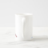 Schattigee trendy moderne grappige kerst porselein kop (Achterkant)