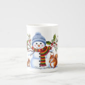 Schattigee trendy moderne grappige kerst porselein kop (Voorkant)