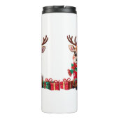 Schattigee trendy moderne grappige kerst thermosbeker (Achterkant)