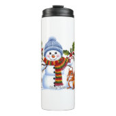 Schattigee trendy moderne grappige kerst thermosbeker (Voorkant)