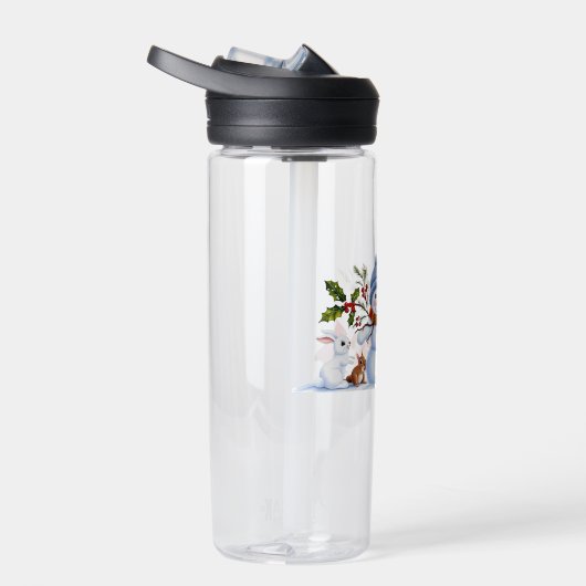 Schattigee trendy moderne grappige kerst waterfles (Rechts)