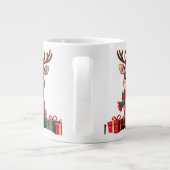 Schattigee trendy moderne Humor Grappige kerst Grote Koffiekop (Achterkant)